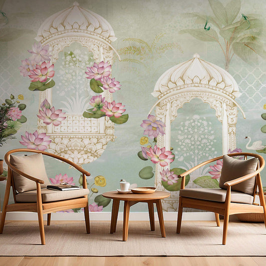 Lotus Garden | Pichwai and Architecture | My Space of Joy