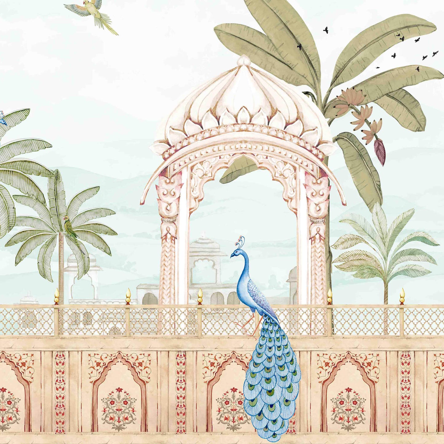 Peacock Whispers | Pichwai and Architecture | My Space of Joy