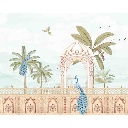 Peacock Whispers | Pichwai and Architecture | My Space of Joy