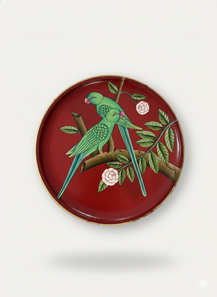 Suka Mithunam — Parrot Pair in Eternal Harmony