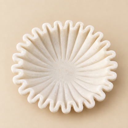 Ruffle Edge Marble Bowl