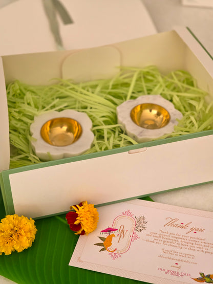 Chitti Kaanuka (Marble diya set of 2)