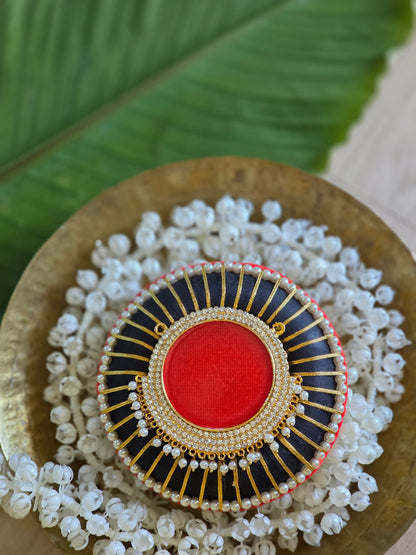 Divya Pathakam Koppu - Pearl Head Bun Ornament with Pathakam