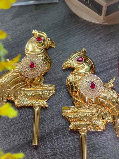 Ratna Bindu Chiluka Hastham - Brass parrot side hands