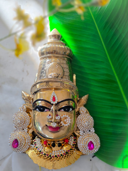 Sri Mukha Alankaram 2 – Brass Ammavaru Face Set