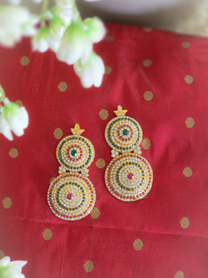 Ratna Karnika - Ammavaru Round Earrings – Temple Style Alankaram