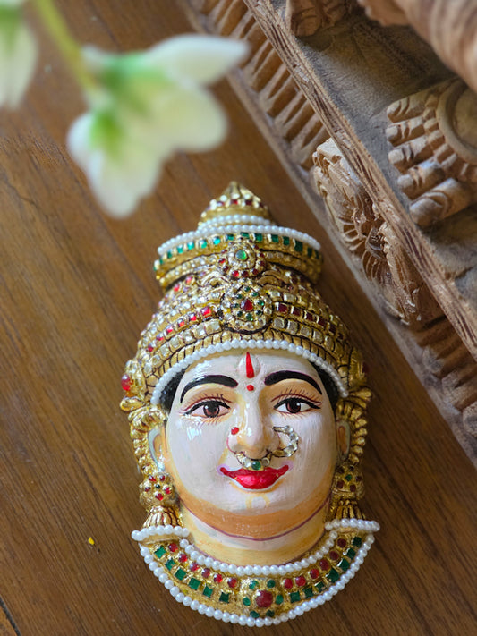 Sri Mukha Alankaram – Brass Ammavaru Face Set