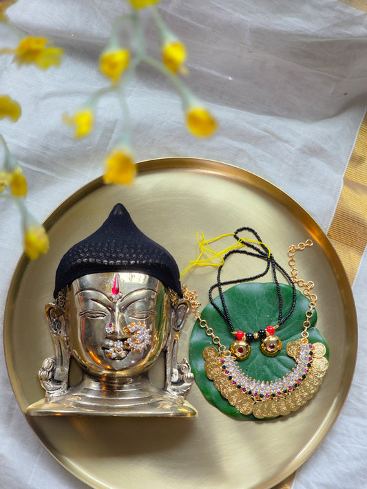 Sri Mukha Alankaram – Brass Ammavaru Face Set