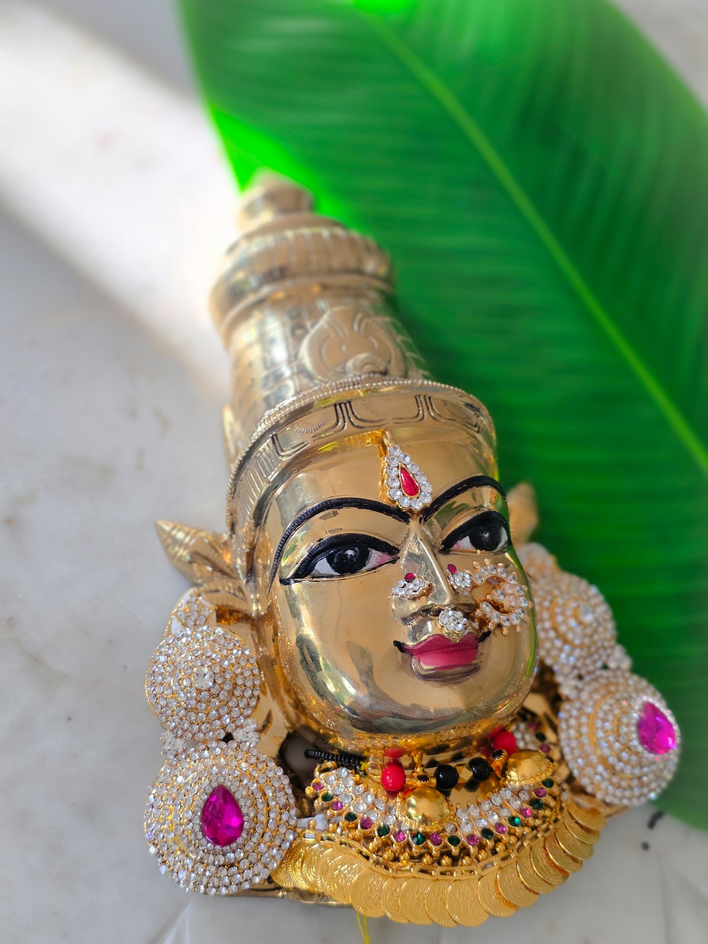 Sri Mukha Alankaram 2 – Brass Ammavaru Face Set