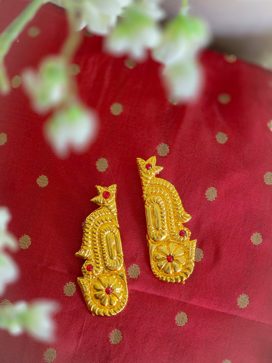 Swarna Kundalam - Brass earrings