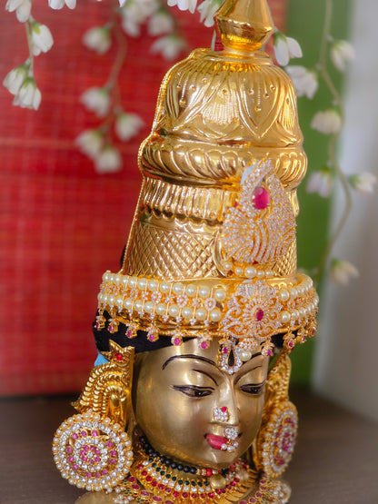 Rohini Kiritam – Pink Diamond-Inspired Crown for Deity