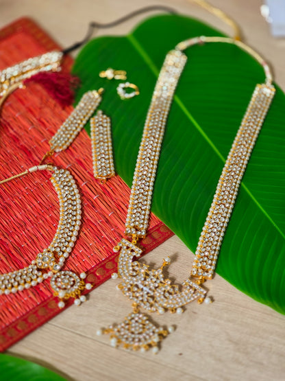 Ammavaru Pearl jwellery set - 17pc set
