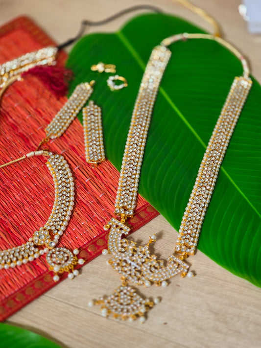 Ammavaru Pearl jwellery set - 17pc set