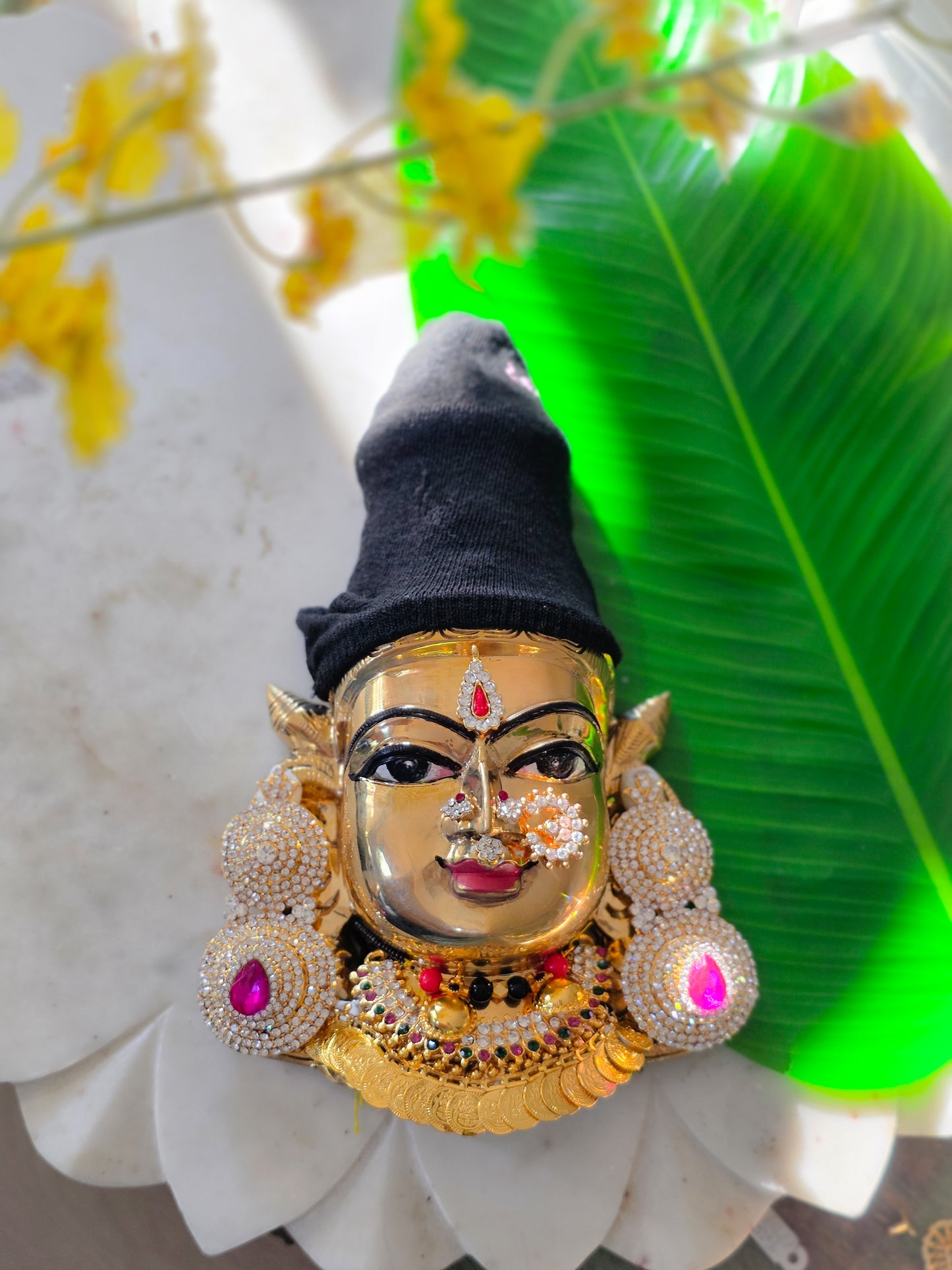 Sri Mukha Alankaram 2 – Brass Ammavaru Face Set