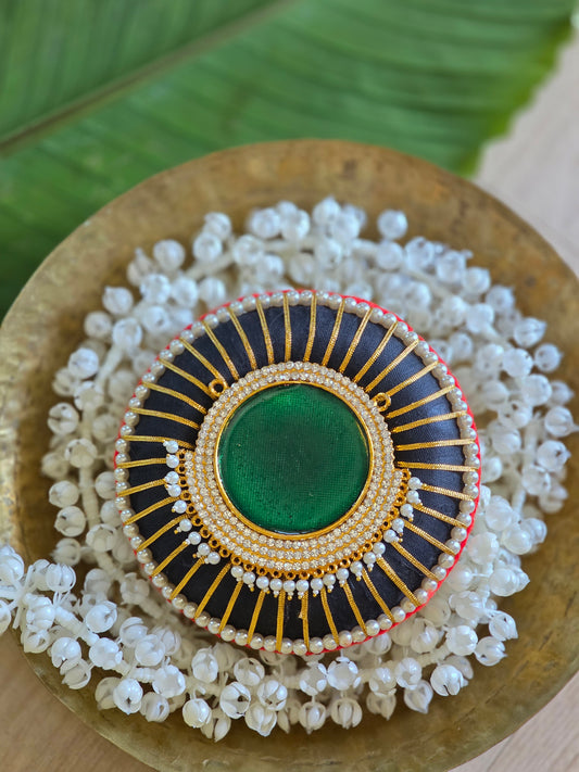 Divya Pathakam Koppu - Pearl Head Bun Ornament with Pathakam