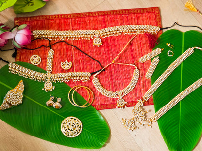 Ammavaru Pearl jwellery set - 17pc set