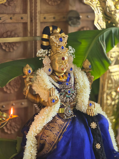 Swarna Padma Lakshmi - The golden grace brass idol